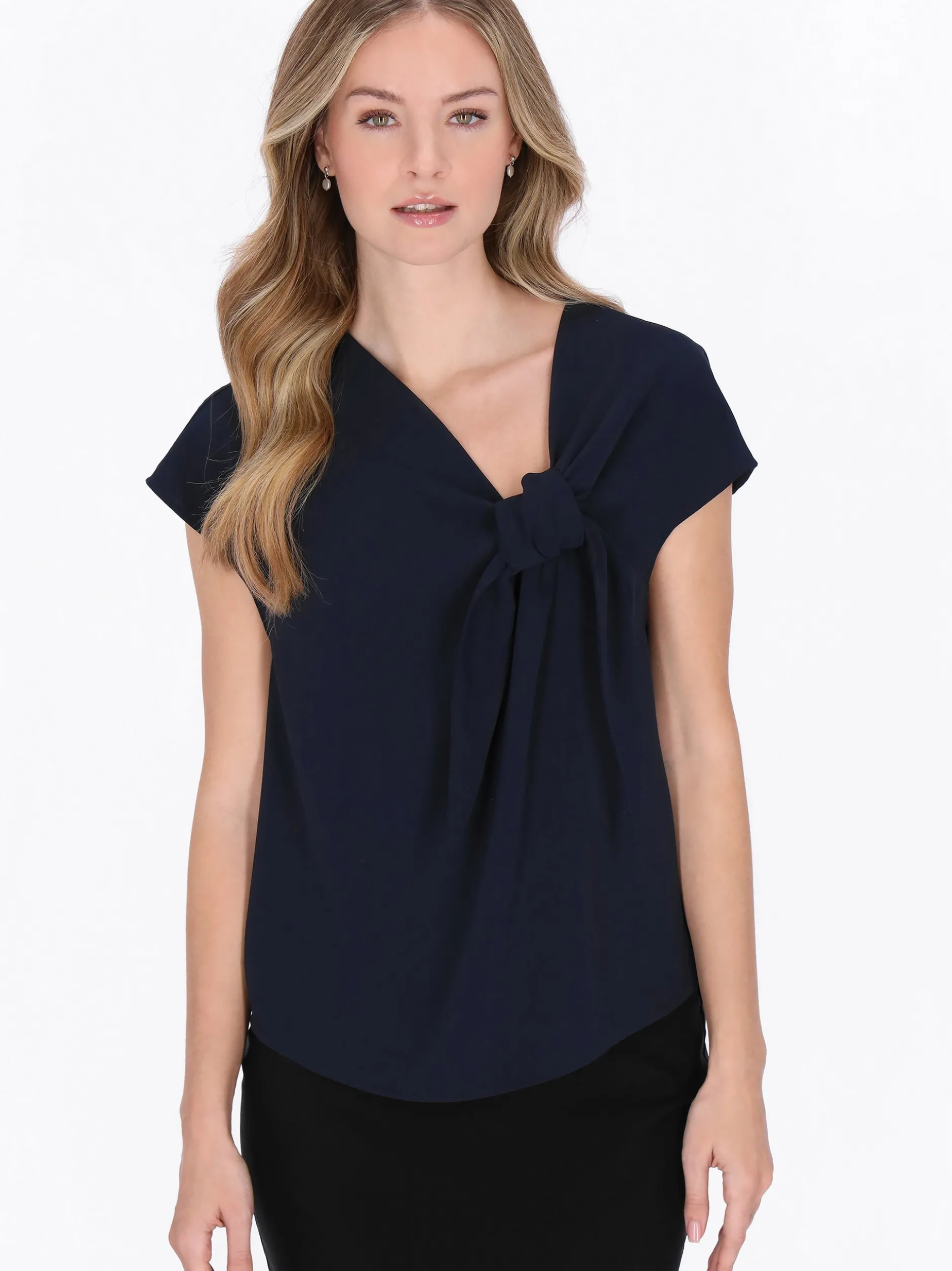 Dreimaster Damen Bluse in schwarz