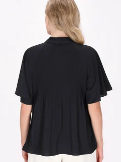Dreimaster Damen Bluse in schwarz