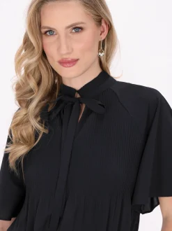 Dreimaster Damen Bluse in schwarz