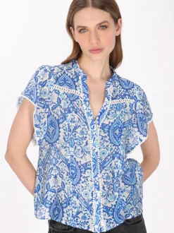 Dreimaster Damen Bluse in türkis