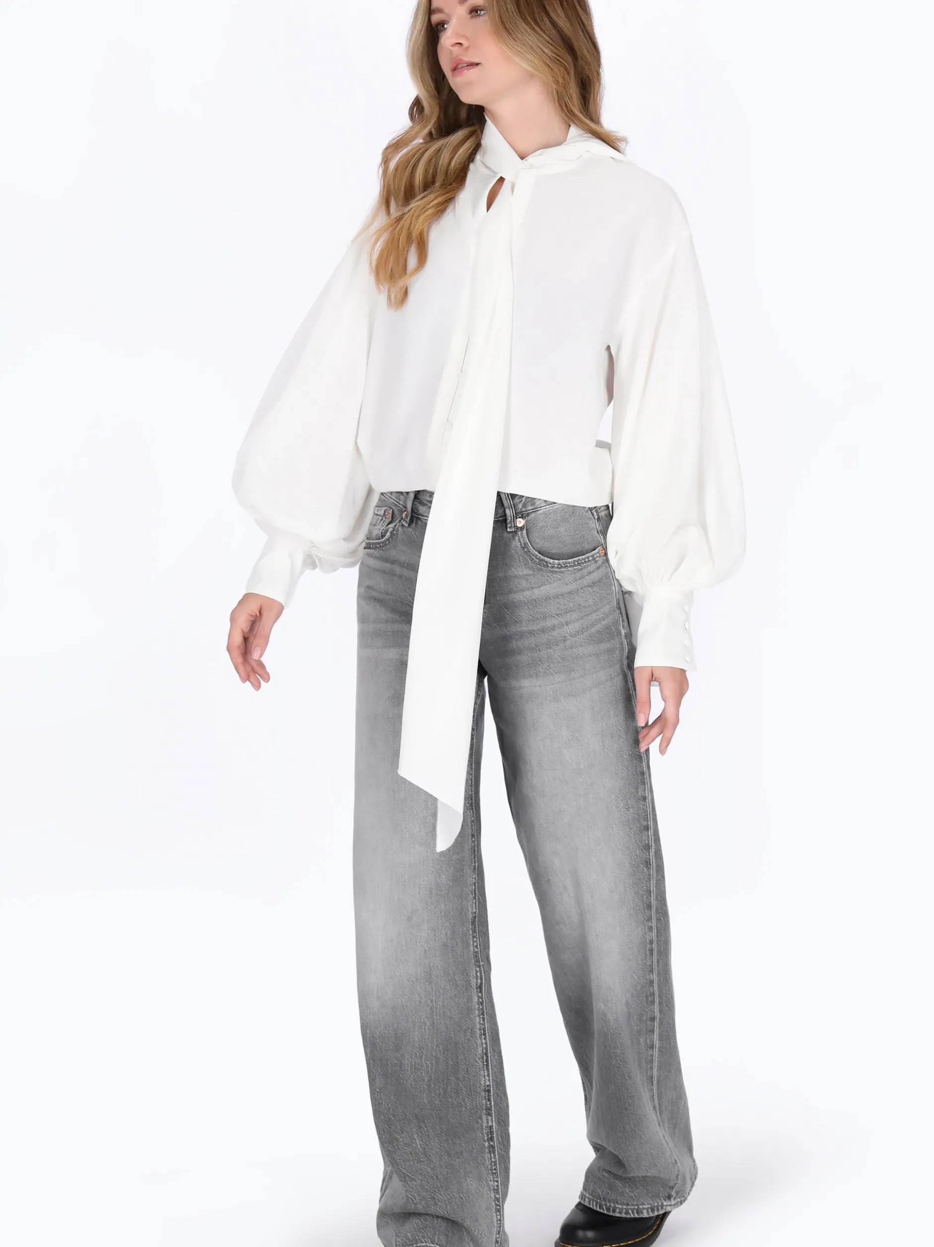 Dreimaster Damen Bluse in weiß