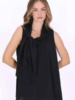 Dreimaster Damen Blusentop in schwarz