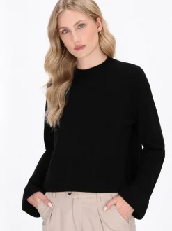 Dreimaster Damen Damen Pullover in schwarz