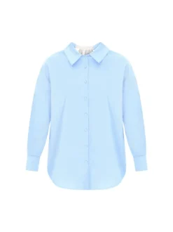 Dreimaster Damen Hemdbluse in blau