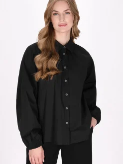 Dreimaster Damen Hemd in schwarz