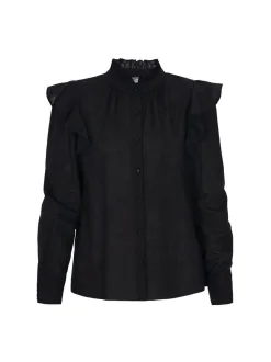 Dreimaster Damen Hemd in schwarz