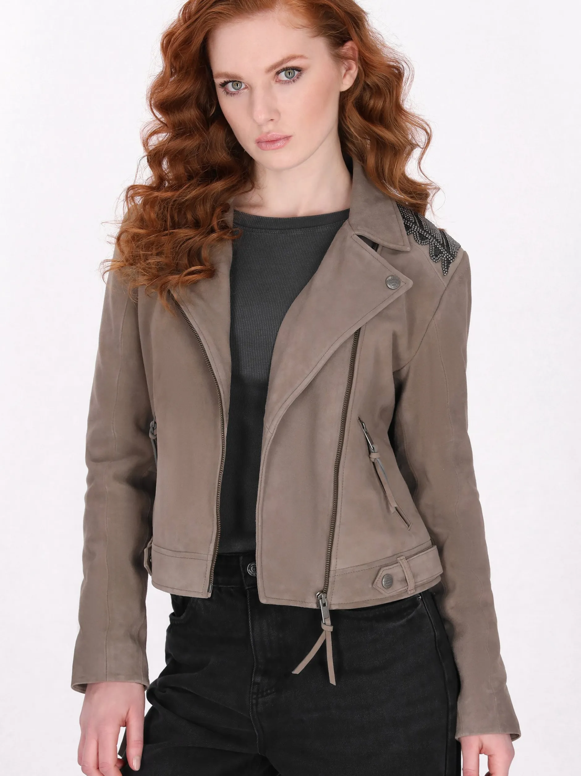 Dreimaster Damen Jacke in beige
