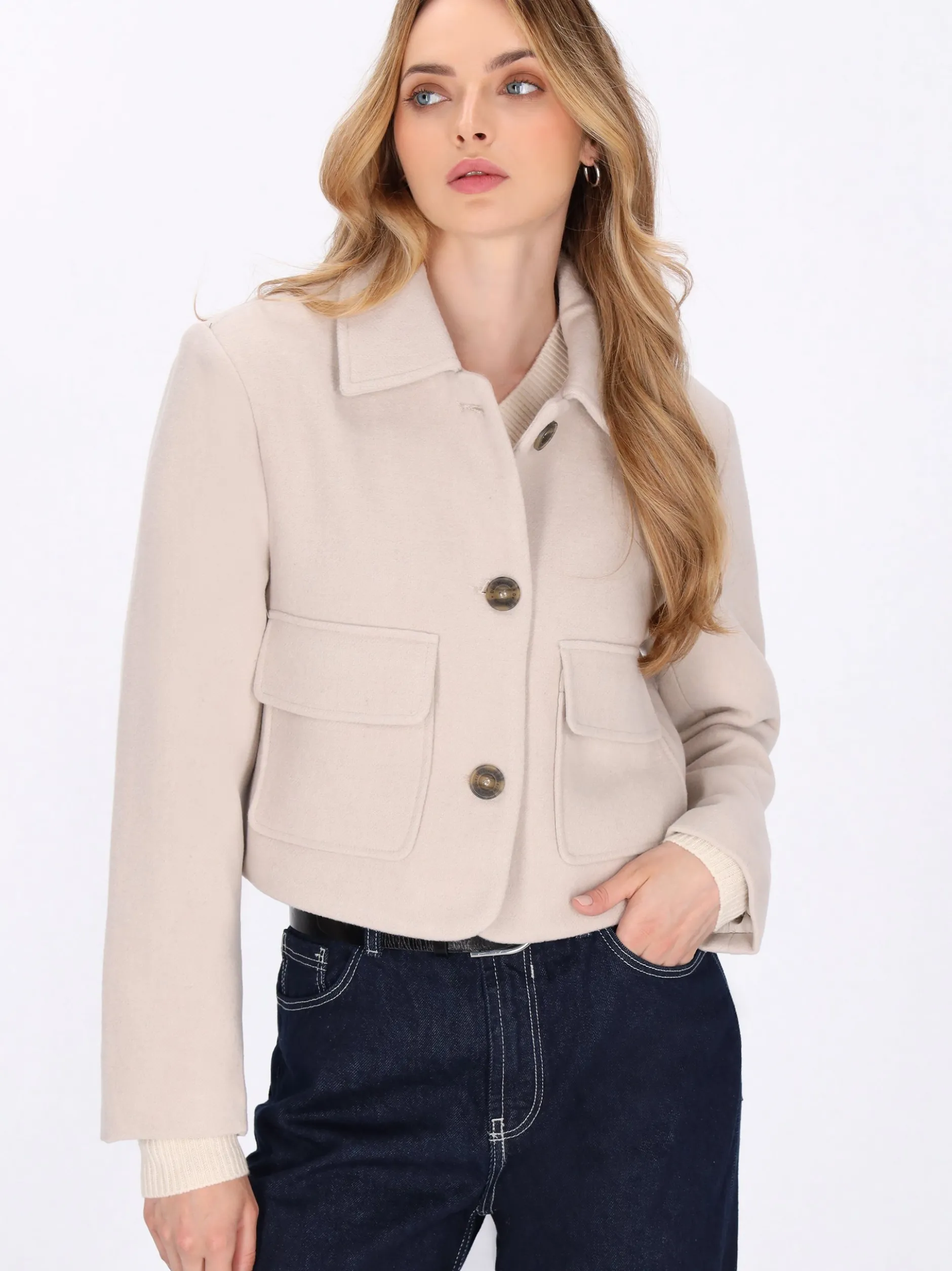 Dreimaster Damen Jacke in beige
