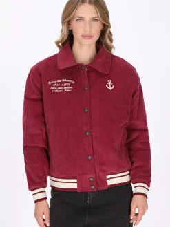 Dreimaster Damen Jacke in bordeaux