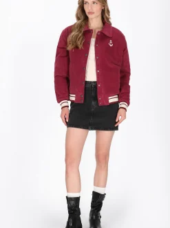 Dreimaster Damen Jacke in bordeaux