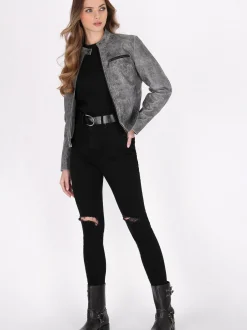 Dreimaster Damen Jacke in grau