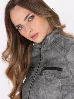 Dreimaster Damen Jacke in grau