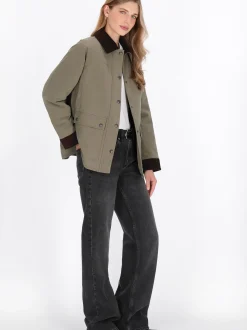 Dreimaster Damen Jacke in oliv