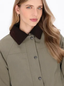 Dreimaster Damen Jacke in oliv