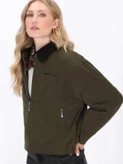 Dreimaster Damen Jacke in oliv