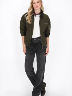 Dreimaster Damen Jacke in oliv
