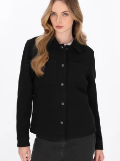 Dreimaster Damen Jacke in schwarz
