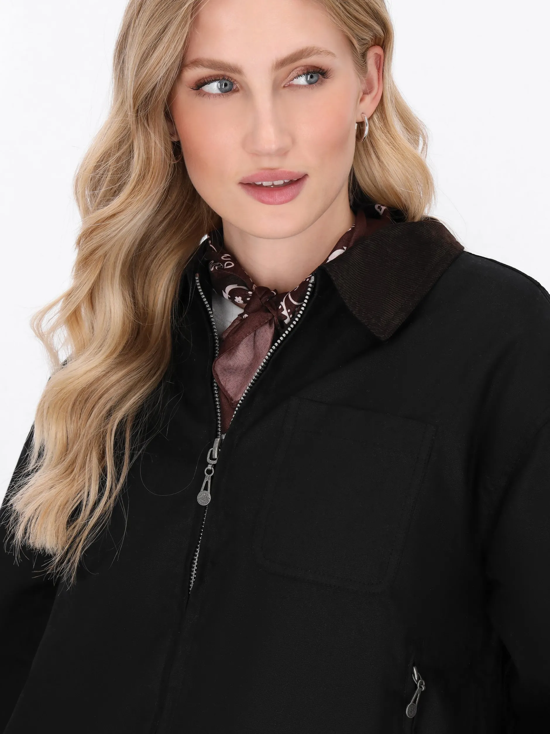 Dreimaster Damen Jacke in schwarz