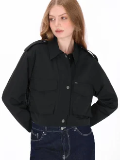 Dreimaster Damen Jacke in schwarz