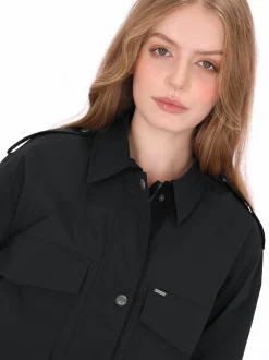 Dreimaster Damen Jacke in schwarz