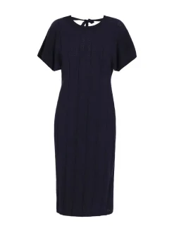 Dreimaster Damen Kleid in blau - Ausschnitt: Rundhals