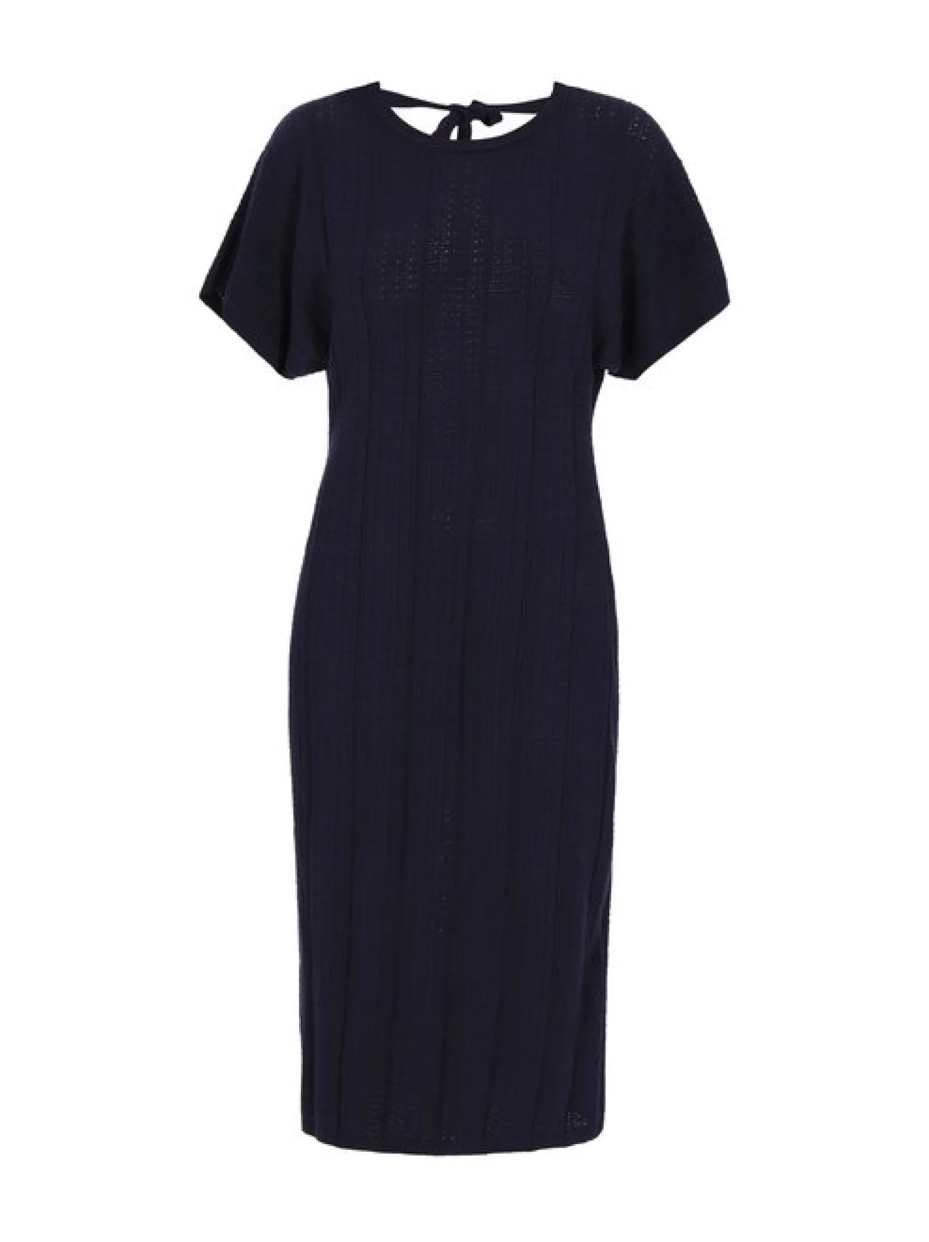 Dreimaster Damen Kleid in blau - Ausschnitt: Rundhals