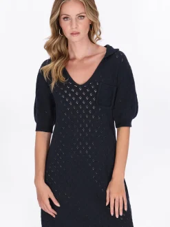 Dreimaster Damen Kleid in blau - Länge: mittel