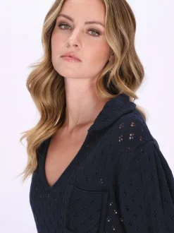 Dreimaster Damen Kleid in blau - Länge: mittel