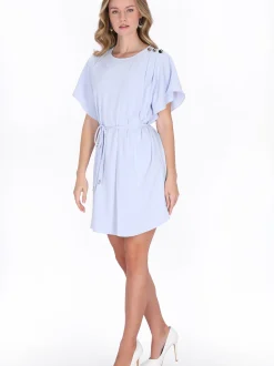 Dreimaster Damen Kleid in hellblau - Länge: mittel
