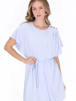 Dreimaster Damen Kleid in hellblau - Länge: mittel