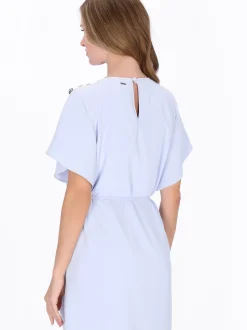 Dreimaster Damen Kleid in hellblau - Länge: mittel