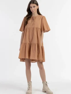 Dreimaster Damen Kleid in nougat - Länge: mittel