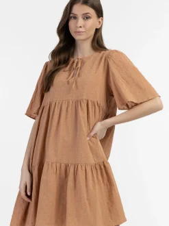 Dreimaster Damen Kleid in nougat - Länge: mittel