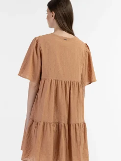 Dreimaster Damen Kleid in nougat - Länge: mittel