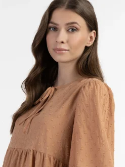Dreimaster Damen Kleid in nougat - Länge: mittel