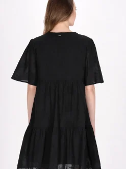 Dreimaster Damen Kleid in schwarz - Länge: mittel