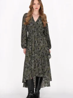Dreimaster Damen Kleid in schwarz - Länge: mittel