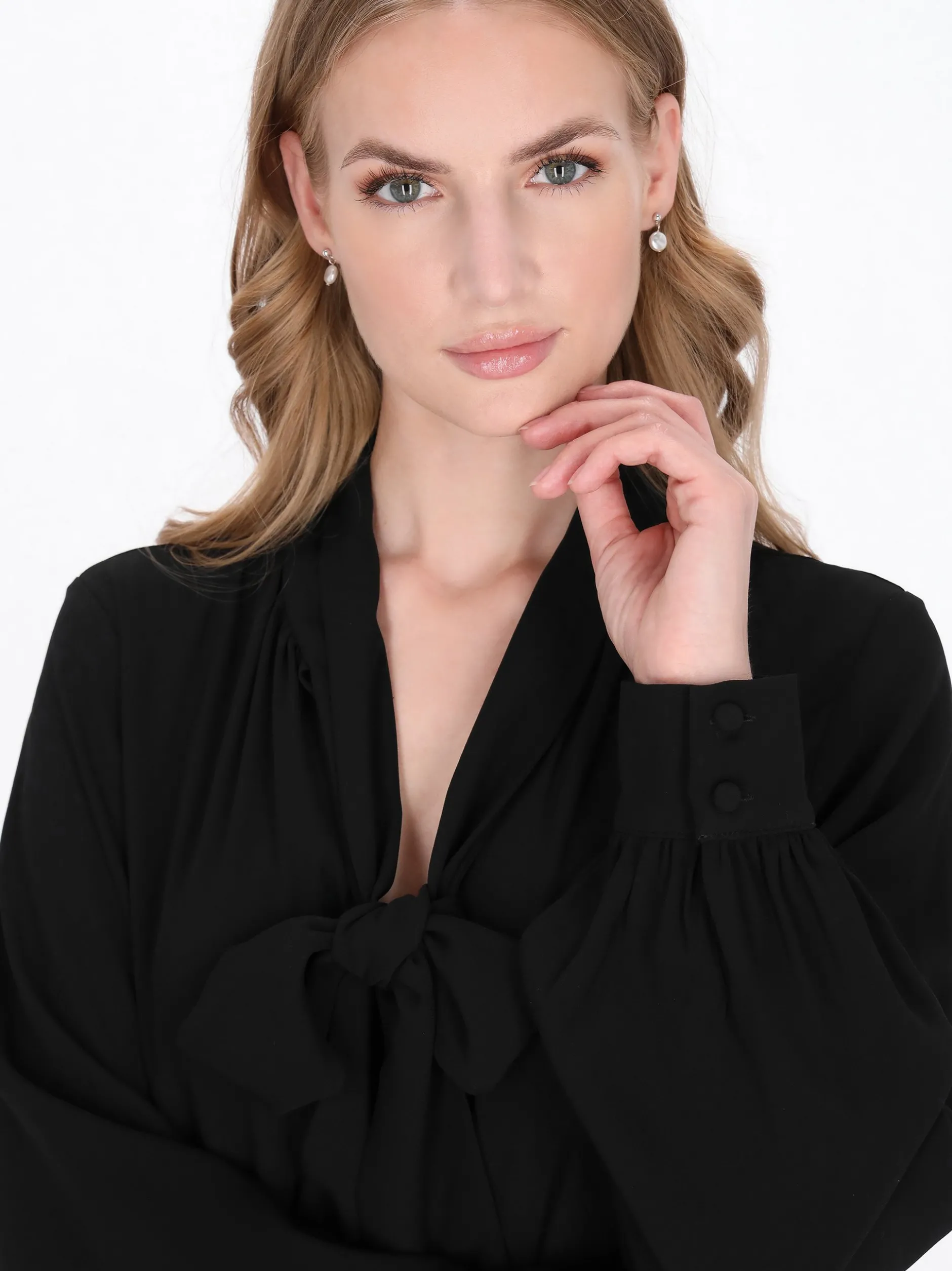 Dreimaster Damen Kleid in schwarz - Länge: mittel