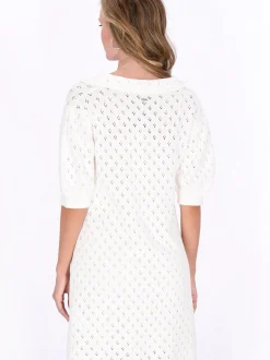 Dreimaster Damen Kleid in weiß - Länge: mittel