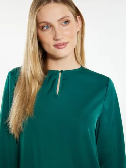 Dreimaster Damen Langarmbluse in grün
