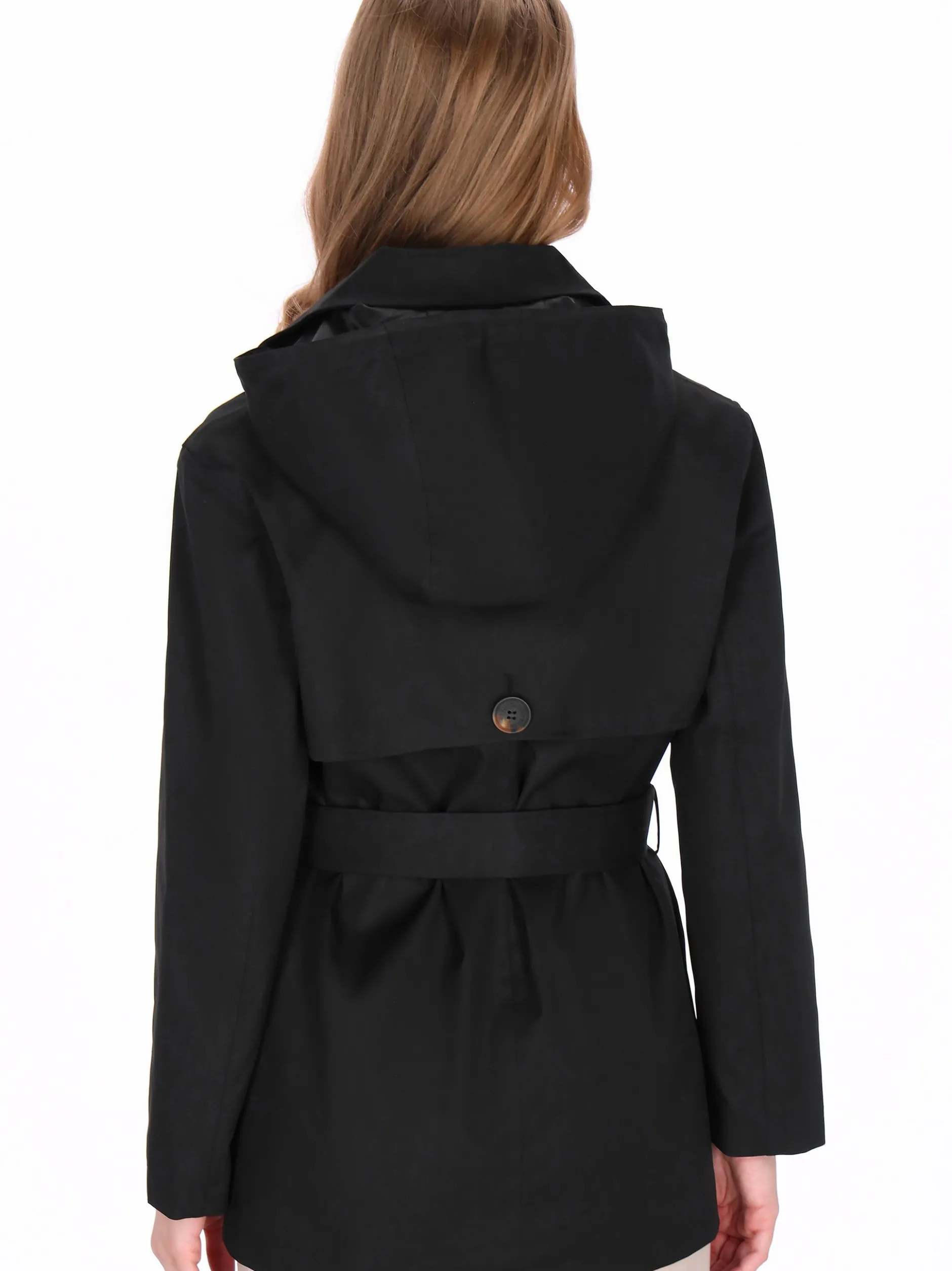 Dreimaster Damen Mantel in schwarz