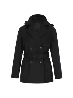 Dreimaster Damen Mantel in schwarz