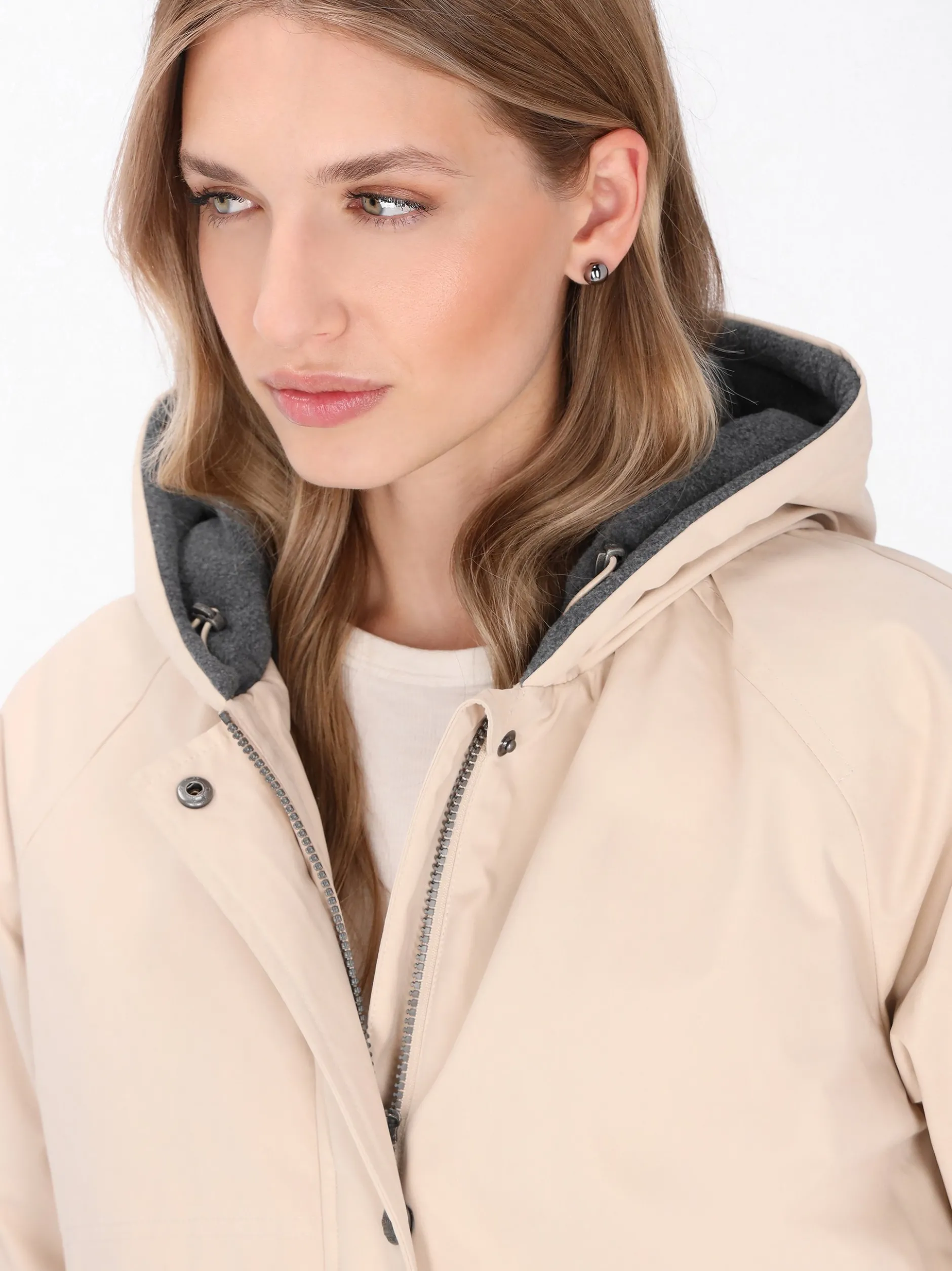 Dreimaster Damen Parka in beige
