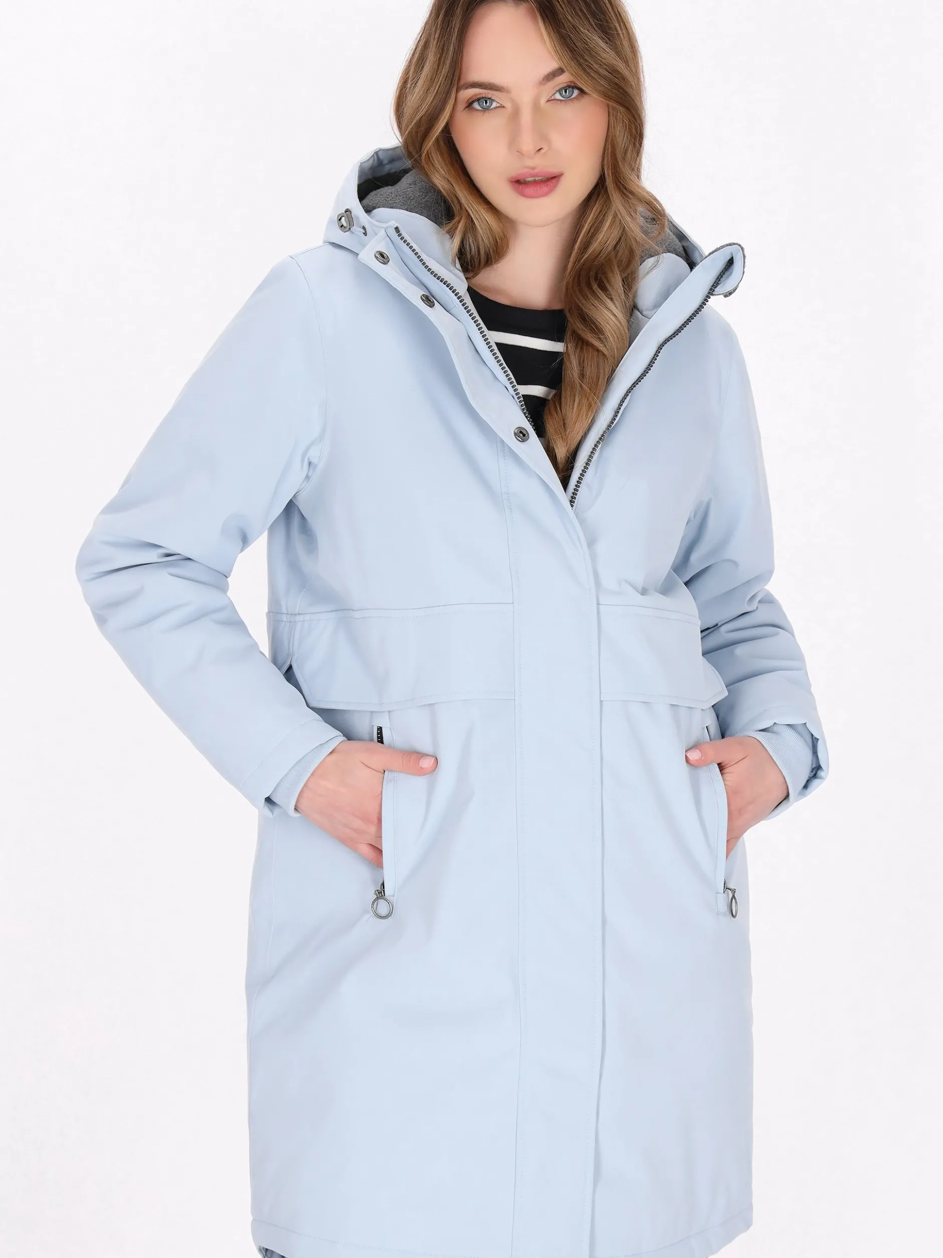 Dreimaster Damen Parka in blau