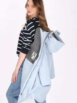Dreimaster Damen Parka in blau