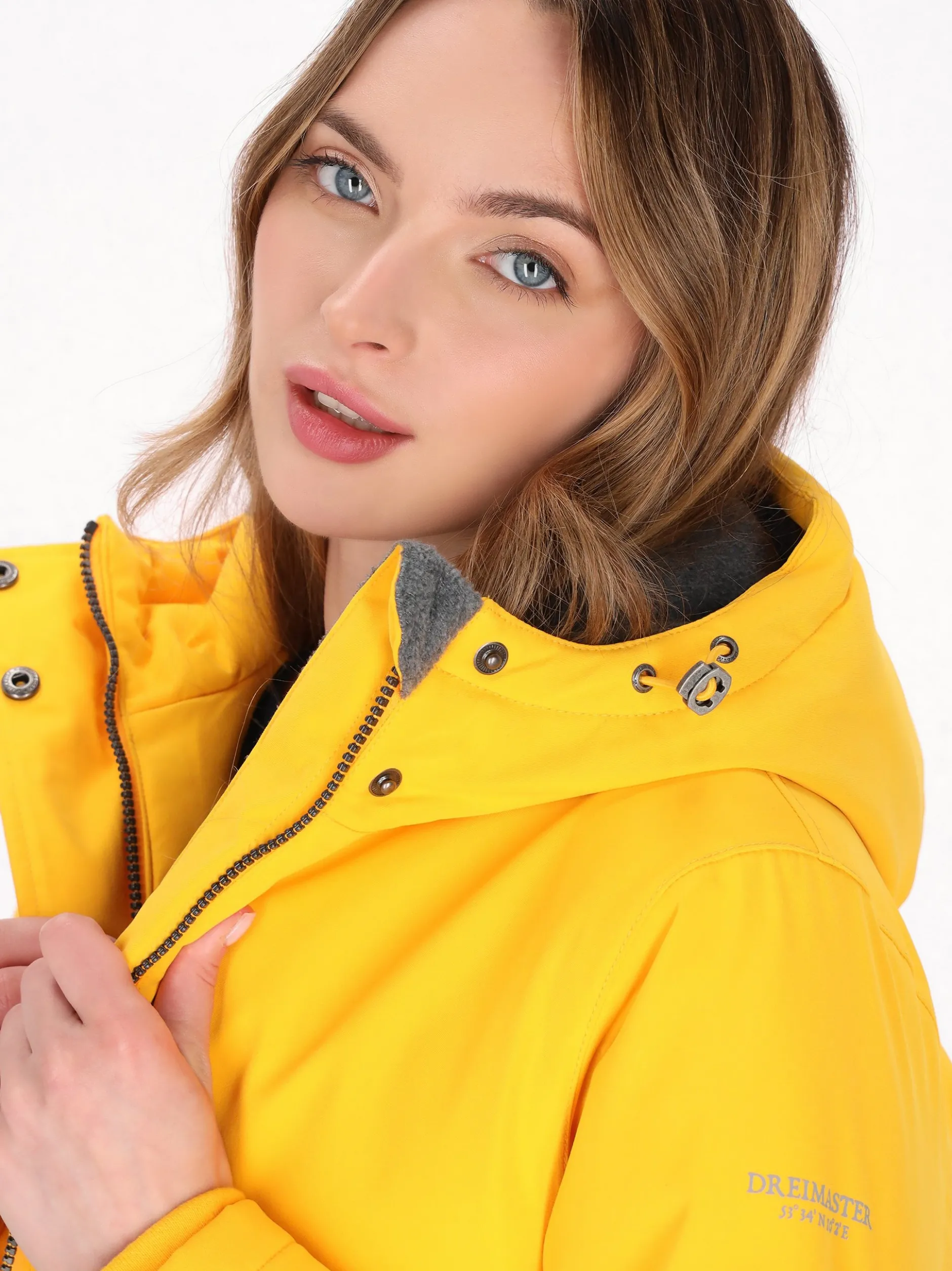 Dreimaster Damen Parka in gelb