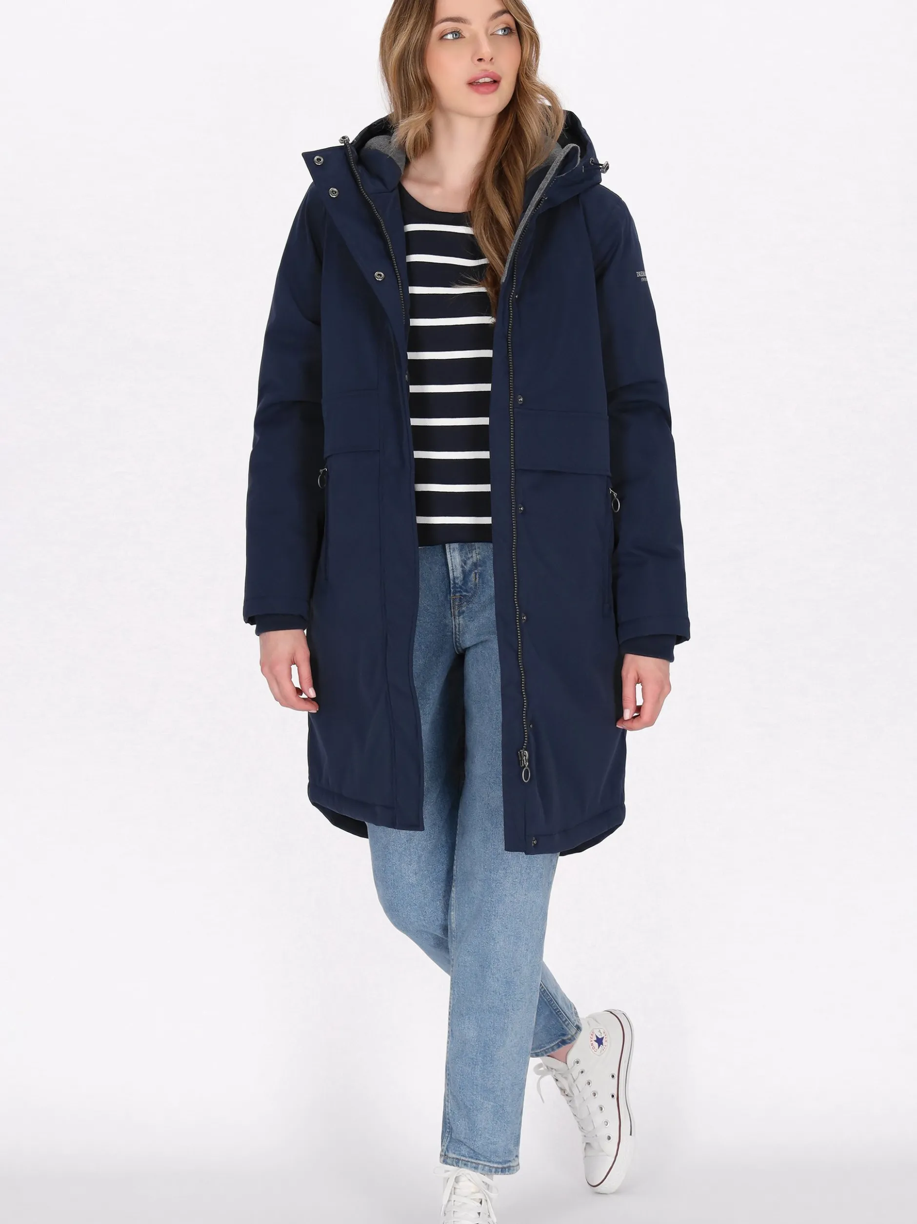 Dreimaster Damen Parka in marine