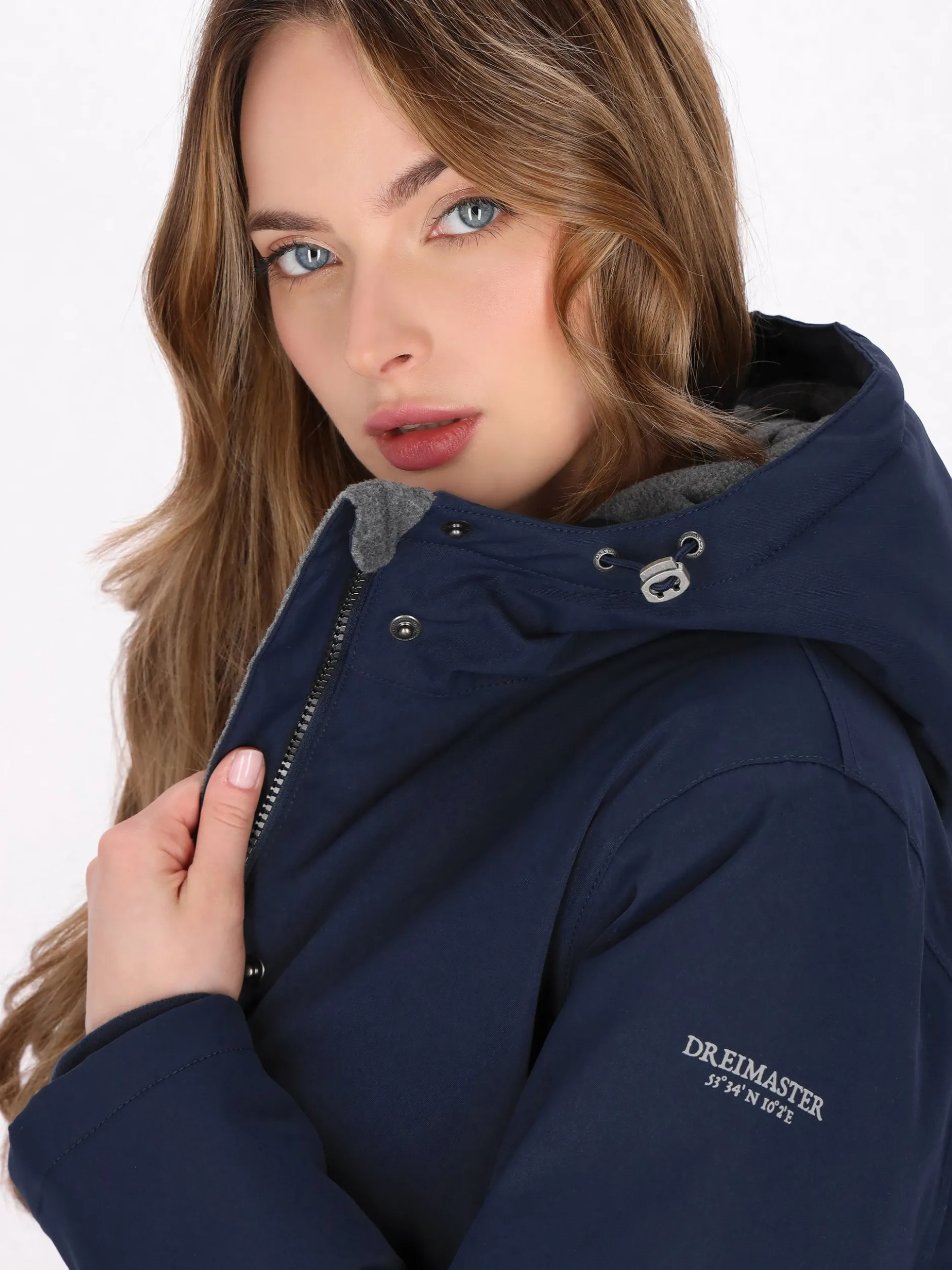 Dreimaster Damen Parka in marine