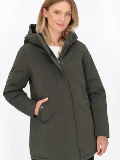 Dreimaster Damen Parka in oliv