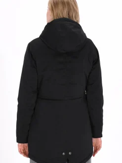 Dreimaster Damen Parka in schwarz